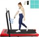 Happyment tapis de course – Rouge tapis de course pour un usage domestique – 500W – 1–6 km/h – Charge maximale 100 kg – 141×55×98 cm