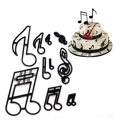 Xfaiz Muziek Fondant Cutters, 10 STKS Bruiloft/Familie/Park Cookie Cutter Set voor Anniversary/Bruid/Engagement Cake Decoreren Sugarcraft Snijgereedschap