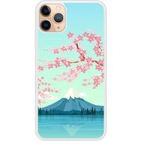 Apple Bedrukt siliconen hoesje compatibel met iPhone 11 Pro Mont Fuji