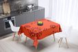 Bonamaison Tafelkleed, Anti-Mold, Sneldrogend, Waterdicht, 100% Polyester Tafellaken, Oranje Bordeaux, 140 x 140 Cm