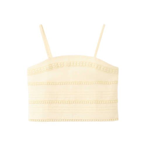 Mango Kids cropped top lichtgeel