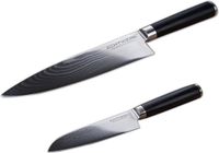 ECHTWERK Damascus messenset, koks en santoku-mes