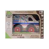 PLANÈTE BOIS - Utilitair voertuig - FSC - 052470-1 stuk - Willekeurig model - Hout - Kinderspel - Auto - Duurzaam speelgoed - 12 cm x 8 cm - Vanaf 18 maanden