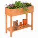 Relaxdays Moestuinbak - 80x80x30 cm - Hout - Oranje