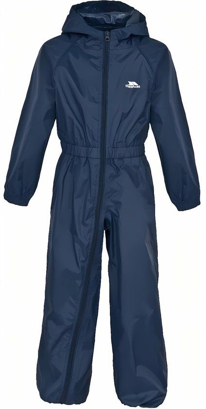 Trespass Kinderregenset Button - Unisex regenpak voor kinderen, marineblauw