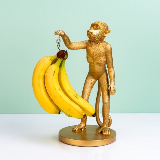 Winkee Aap Banaanhouder - Goud