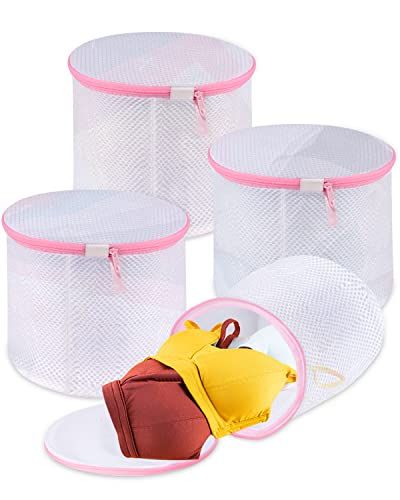 BillyBath BillyBath Bh-net voor wasmachine, wasnet voor wasmachine groot, waszak voor sokken, beha's, ondergoed en lingerie, set van 4 roze beha, wasnet