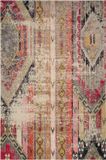 Safavieh Monaco Collection Boho Chic Geweven Vloerkleed voor Binnen, Lichtgrijs & Multi, 122 x 170 cm