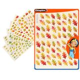 CLEOPATRE Zelfklevende stickers voor boombladeren, 2 kleuren, verpakking met 8 vellen (476 stickers)