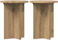 vidaXL Support de plantes 2 pièces Chêne artisanal Ø29,5 x 40 cm