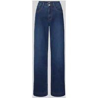 MAC high waist wide leg jeans dark blue denim