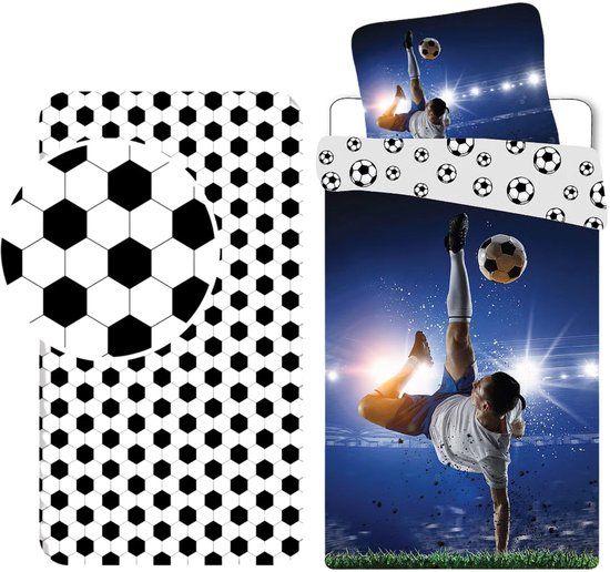 4KidsOnly Brandmac Aps Voetbal dekbedovertrek + hoeslaken Katoen Kinderen 200x140 cm