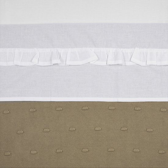 Meyco Baby Ruffle ledikant laken - white - 100x150cm