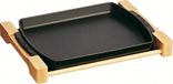 Staub Plaque dans support en bois - Noir - Fonte
