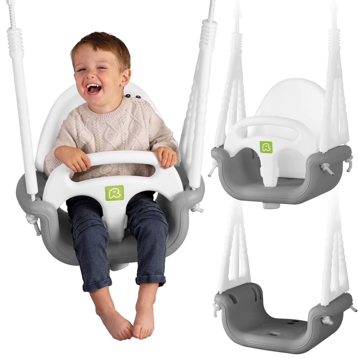 Viking Choice Schommel baby & peuter - meegroei - tot 30 kg - grijs wit
