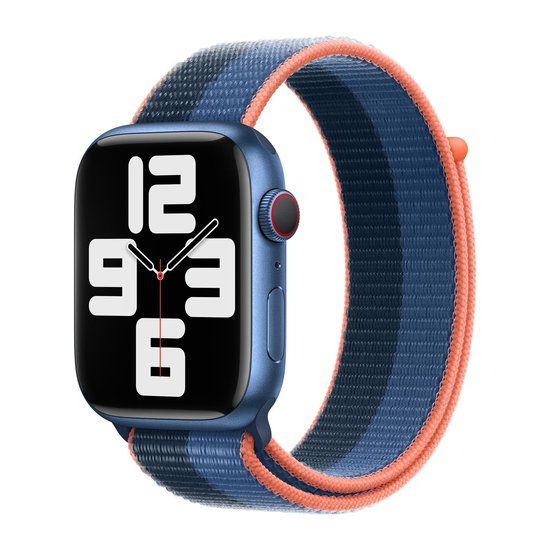 Apple Sport Loop band voor de Apple Watch | 44/45/46/49 mm - Blue Jay/Abyss Blue