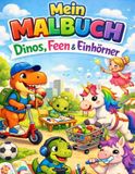 Mein Malbuch: Dinos, Feen & Einhörner