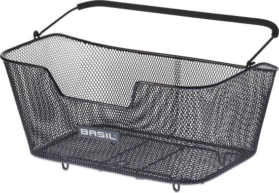 Basil Base L Bicycle Basket - Rear - Steel - Black - Large