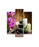 Homemania Afbeelding Stones-3-delig, Zen-from Living, Room-Multicolor, MDF, 57 x 0,3 x 60 cm