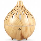 AiQInu Diffuser voor etherische oliën, 160 ml, aromadiffuser, luchtbevochtiger met 7 kleuren, led, ultrasoon, aromatherapie, automatische uitschakeling, BPA-vrij