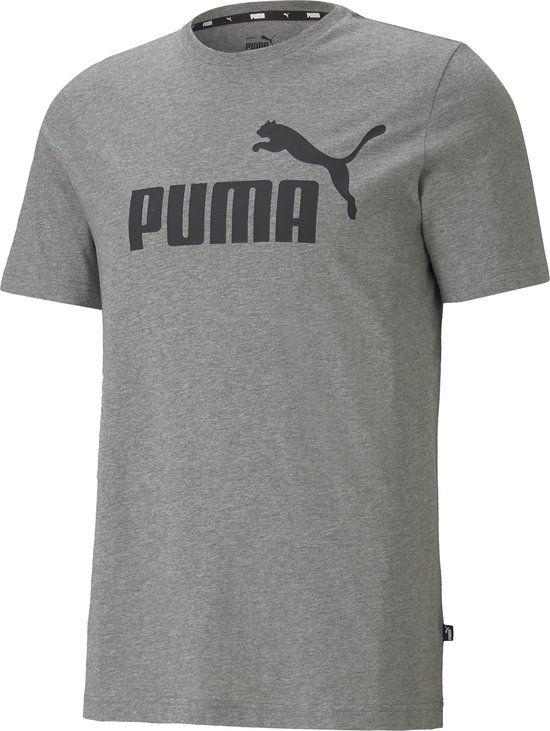PUMA ESS Logo Heren T-shirt - Grijs - Maat M