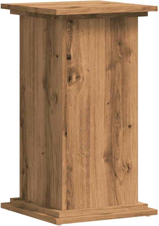 vidaXL Plantenstandaard - 33x33x60 cm - Bewerkt - Hout - Eiken