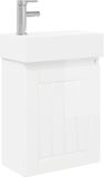 vidaXL Badkamermeubel met kraan Hoogglans Wit 45,5 x 25,5 x 84 cm