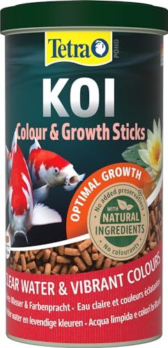 Tetra Pond Koi Sticks Colour & Growth – premium voer voor alle koi, bevordert gezonde groei en weerstand, voor een natuurlijke kleurpracht, 1 l