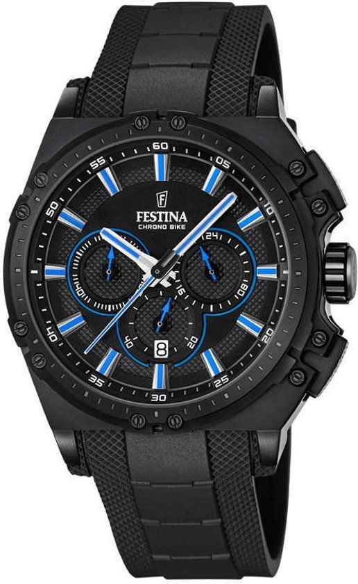 Festina F16971/2 Chrono Bike Chronograaf - Horloge - Zwart - 44 mm