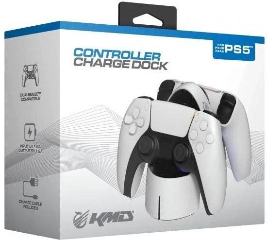 KMD PS5 Controller Charge Dock - White