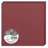 Clairefontaine 12180C - Pakket van 25 Dubbele Kaarten Vierkant 16x16cm 210g Bordeaux