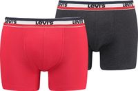 Levi's Brief Boxershorts 2-Pack Rood Grijs - Maat S - Heren