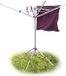 Sans marque Étagère à linge sur pied Aluminium Violet/Argent 120x161x120 cm