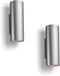 Philips Hue Appear Wandlamp voor Buiten Up & Down (Roestvrij Staal) - 2 stuks - Wit en Gekleurd Licht - Hue White and Color Ambiance