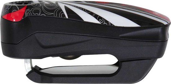 ABUS Detecto 7000 RS1 - Black Flames - Schijfrem - Gehard staal - Motorscooter/Bromfiets