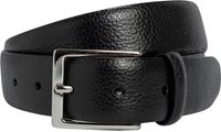 Hackett 32mm Pebble Leren Riem Zwart 38 Man