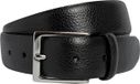 Hackett 32mm Pebble Leren Riem Zwart 38 Man