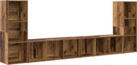 vidaXL TV-meubelset - 4-delig - Oud Hout - Bewerkt Hout
