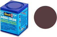 Revell Hobbyverf Acrylverf - Aqua #84 Leather Brown - Matt - RAL8027 - Acryl - Verf potje - 18 ml