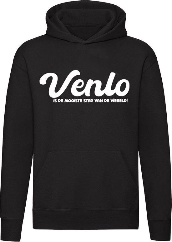 Sol's Venlo is de mooiste stad van de wereld! Hoodie - Zwart - 4XL - Unisex