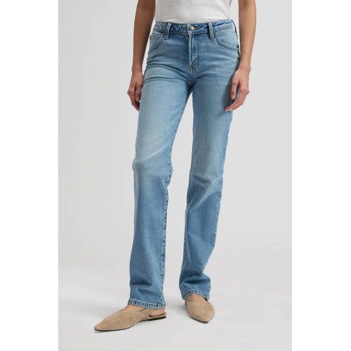 Lee Straight Leg Jeans Medium Blue Denim