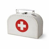 Merkloos Dokter / zuster verkleed koffertje - verpleegster - 16 x 12 x 5 cm - wit - met kruis