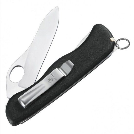Victorinox Sentinel Clip One Hand - Zwart - Zwitsers zakmes