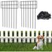 Clôture de jardin sans creuser - Barrière pour animaux - 25 panneaux - 7,63 m - 42 cm de haut - Noir
