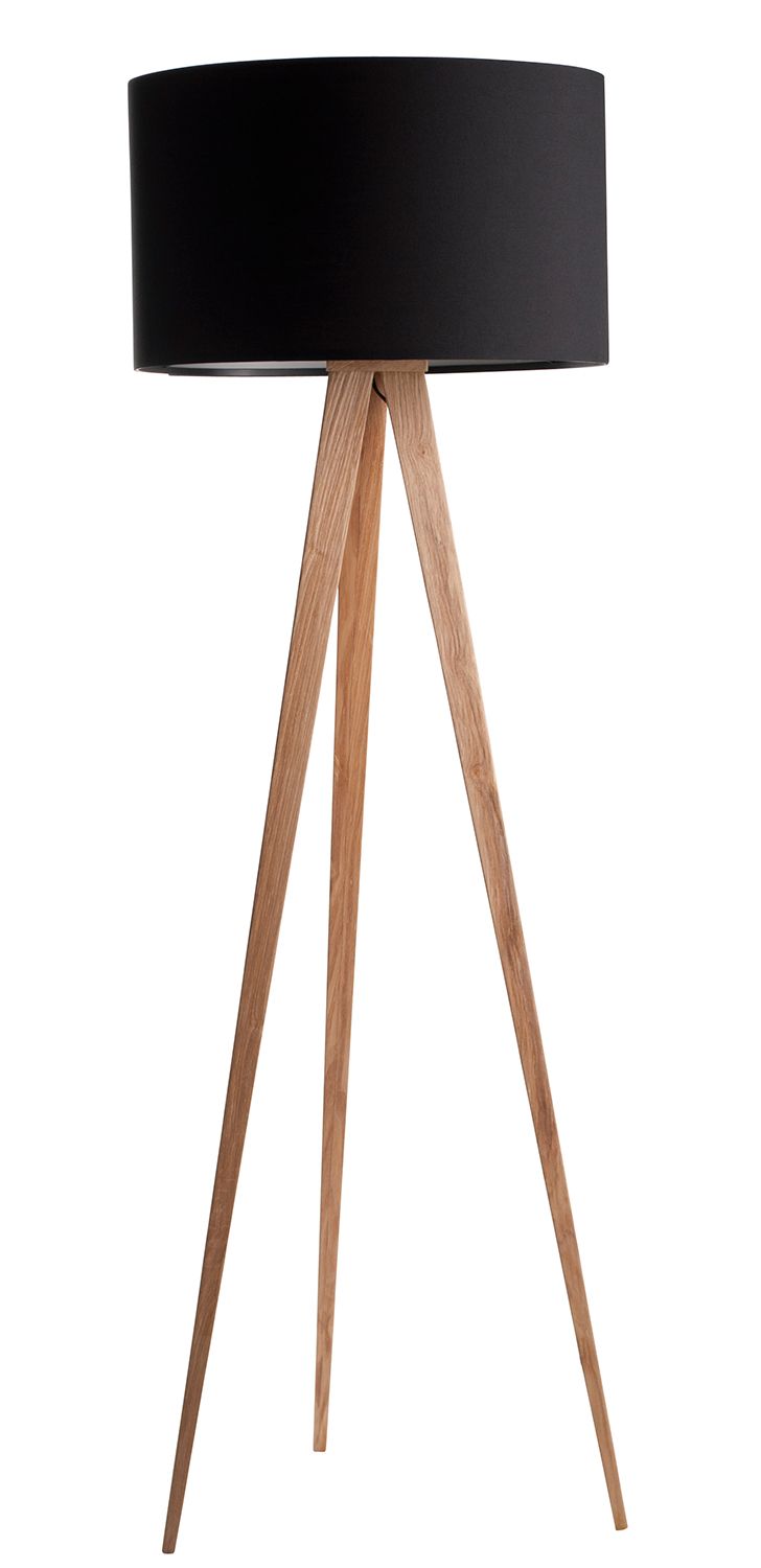 Zuiver Tripod Vloerlamp Hout - Zwart - 8718548005846