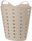 Excellent Houseware Flexibele wasmand - beige - 60 liter - kunststof - 47 x 50 cm