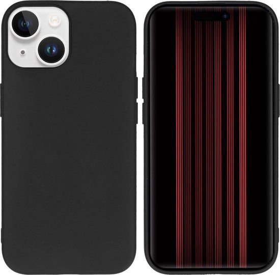 iMoshion Hoesje iPhone 15 - Siliconen Backcover - Zwart