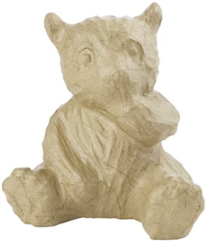 Décopatch SA174O drager S van papier-maché, panda, 13,5 x 10 x 15 cm, om te versieren, kartonnen bruin
