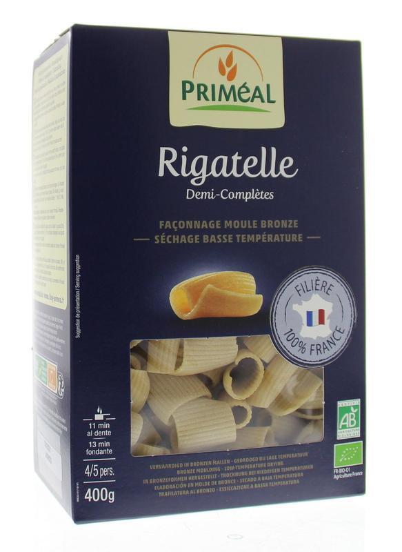 Primeal Rigatelle halfvolkoren pasta bio 400g