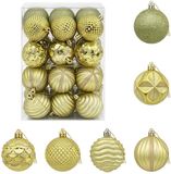 vidaXL Kerstballenset - 36 st - Lichtgroen - 6 cm - Polystyreen